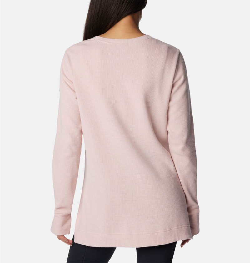 Pink Columbia Holly Hideaway Waffle Tunic Women's Pullover | 08543JRSL