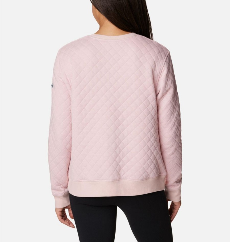 Pink Columbia Lodge Quilted Crew Sweatshirt Women's Pullover | 02967LKDV