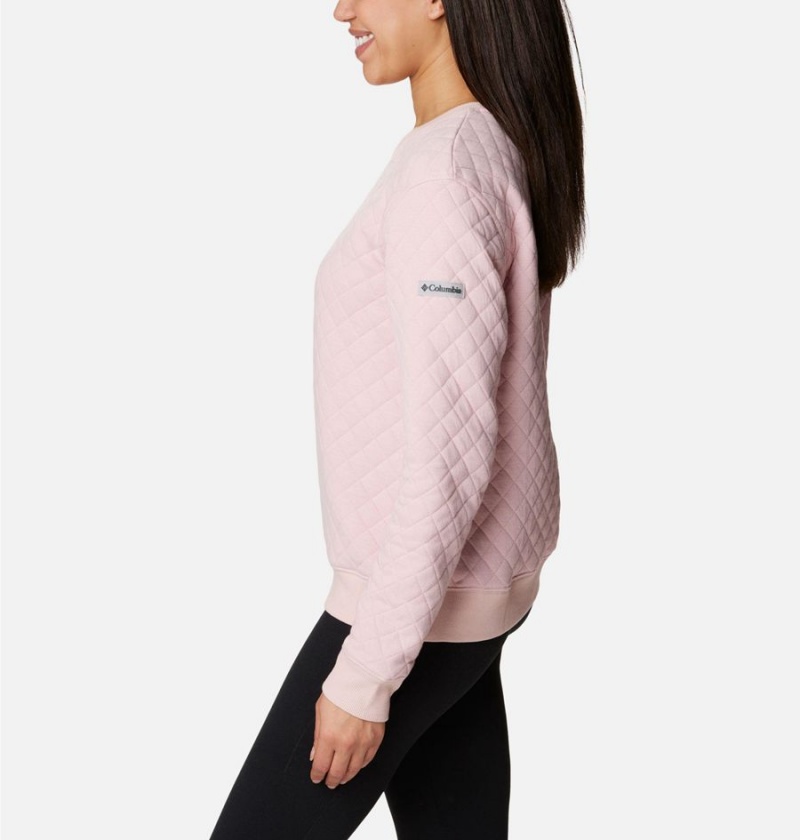 Pink Columbia Lodge Quilted Crew Sweatshirt Women's Pullover | 02967LKDV