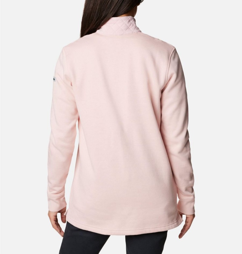 Pink Columbia Lodge Quilted Quarter Zip Tunic Women's Pullover | 85293YWEQ