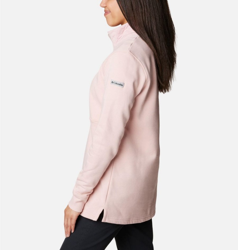 Pink Columbia Lodge Quilted Quarter Zip Tunic Women's Pullover | 85293YWEQ