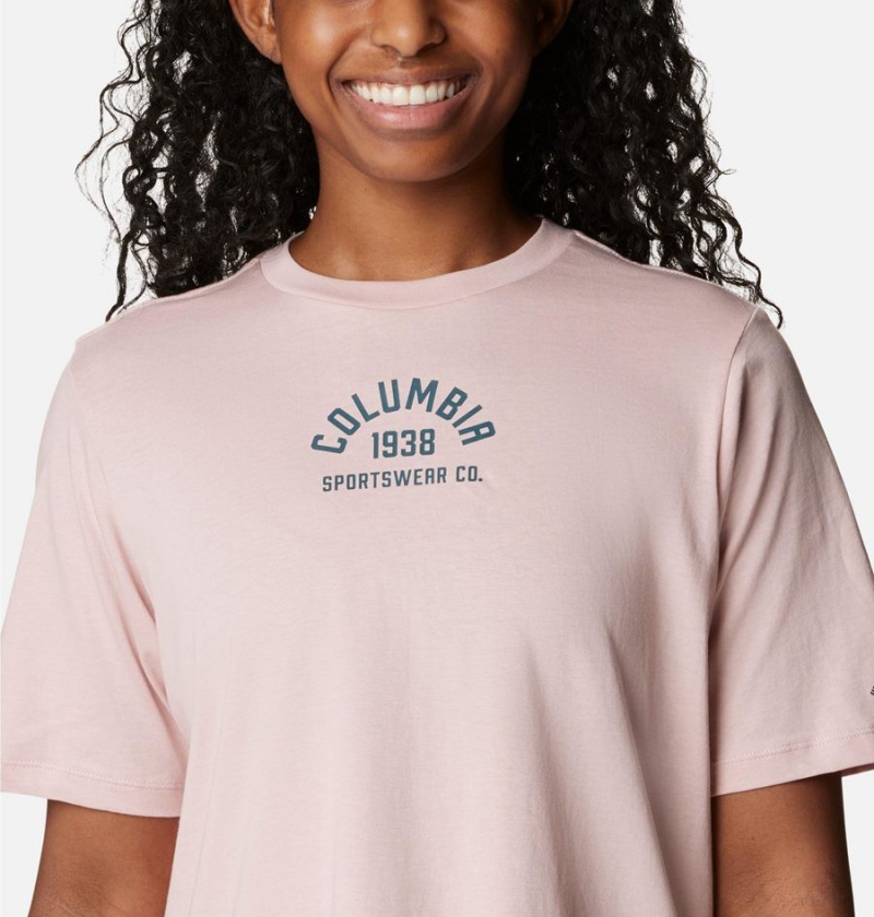 Pink Columbia North Cascades Relaxed Women's T-Shirt | 82713PJYI