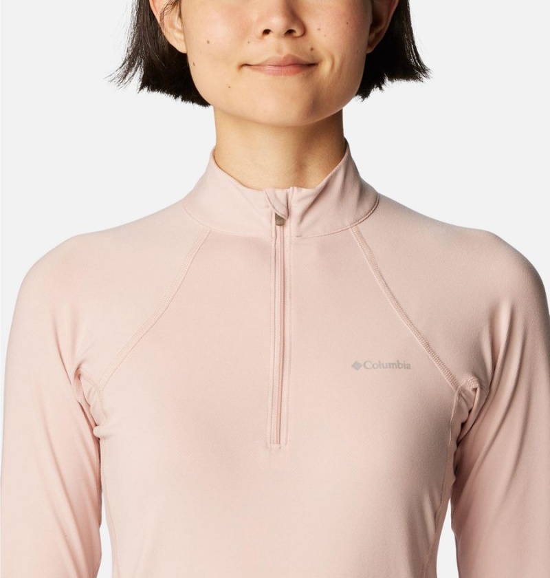 Pink Columbia Omni Heat Midweight Baselayer Half Zip Women's T-Shirt | 18460ISED