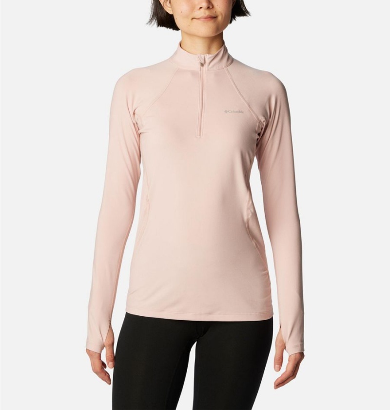 Pink Columbia Omni Heat Midweight Baselayer Half Zip Women\'s T-Shirt | 18460ISED