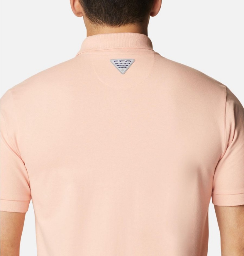 Pink Columbia PFG Bonefish Pique Men's Polo Shirt | 08152UTYM