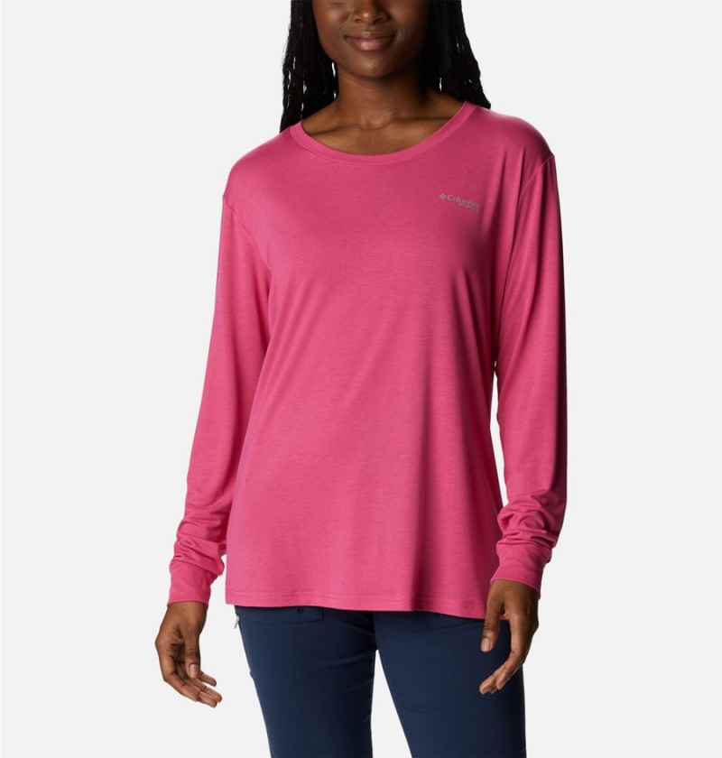 Pink Columbia PFG Slack Water Graphic Long Sleeve Women's T-Shirt | 98142EICX