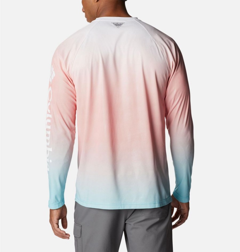 Pink Columbia PFG Terminal Deflector Printed Long Sleeve Men's T-Shirt | 98437ZNXO