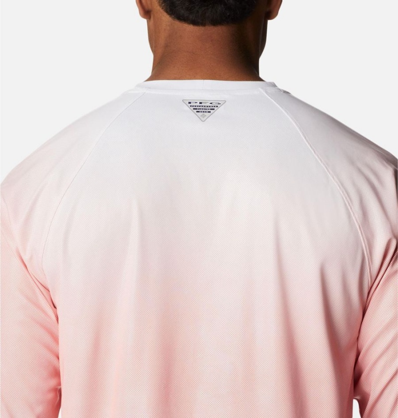 Pink Columbia PFG Terminal Deflector Printed Long Sleeve Men's T-Shirt | 98437ZNXO