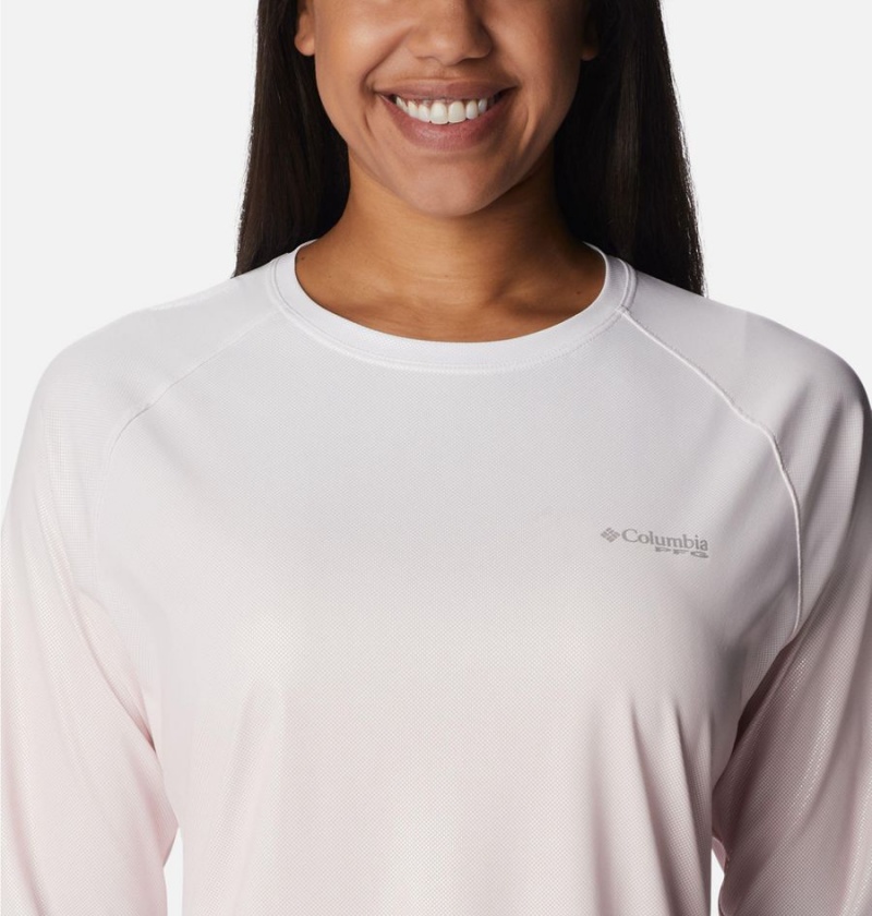 Pink Columbia PFG Tidal Deflector Printed Long Sleeve Women's T-Shirt | 43987VINM