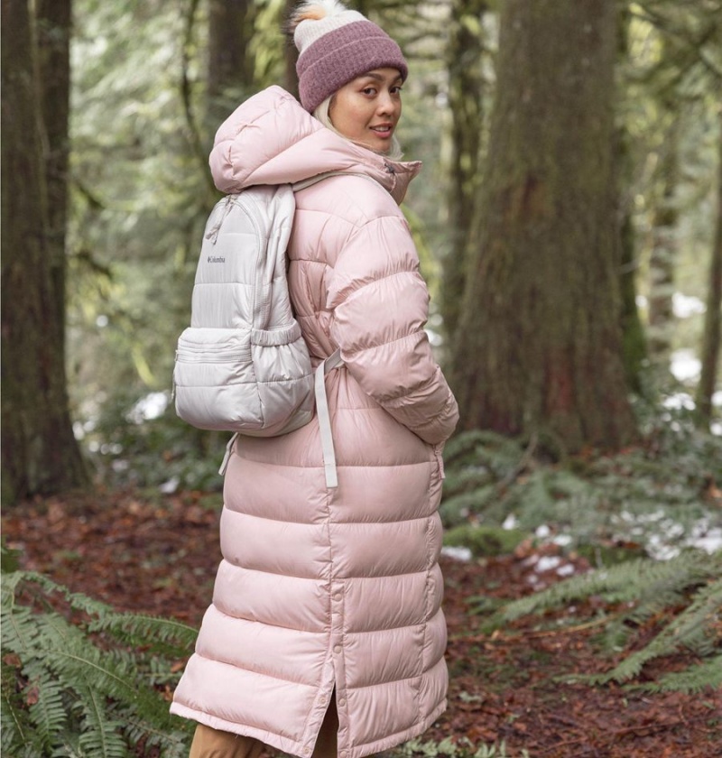 Pink Columbia Pike Lake II Long Women's Puffer Jacket | 50271RMHB