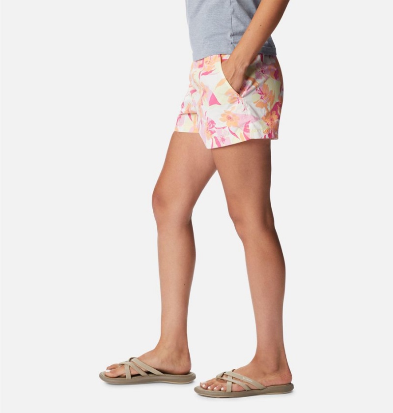 Pink Columbia Sandy River II Printed Women's Shorts | 62504UKGB