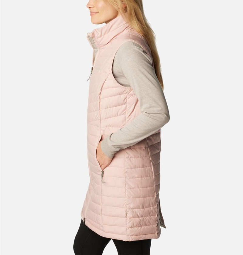 Pink Columbia Slope Edge Long Women's Vest | 15280EHUC