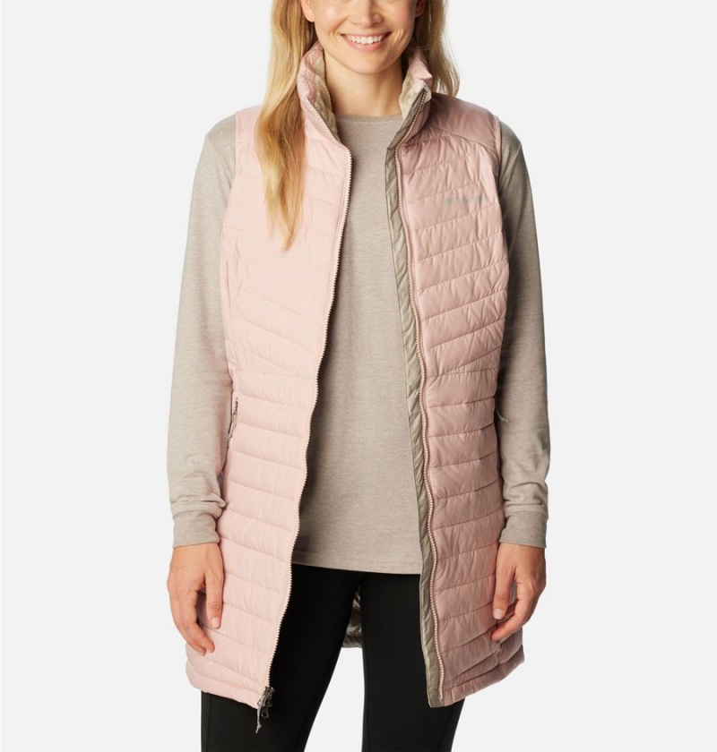 Pink Columbia Slope Edge Long Women's Vest | 15280EHUC