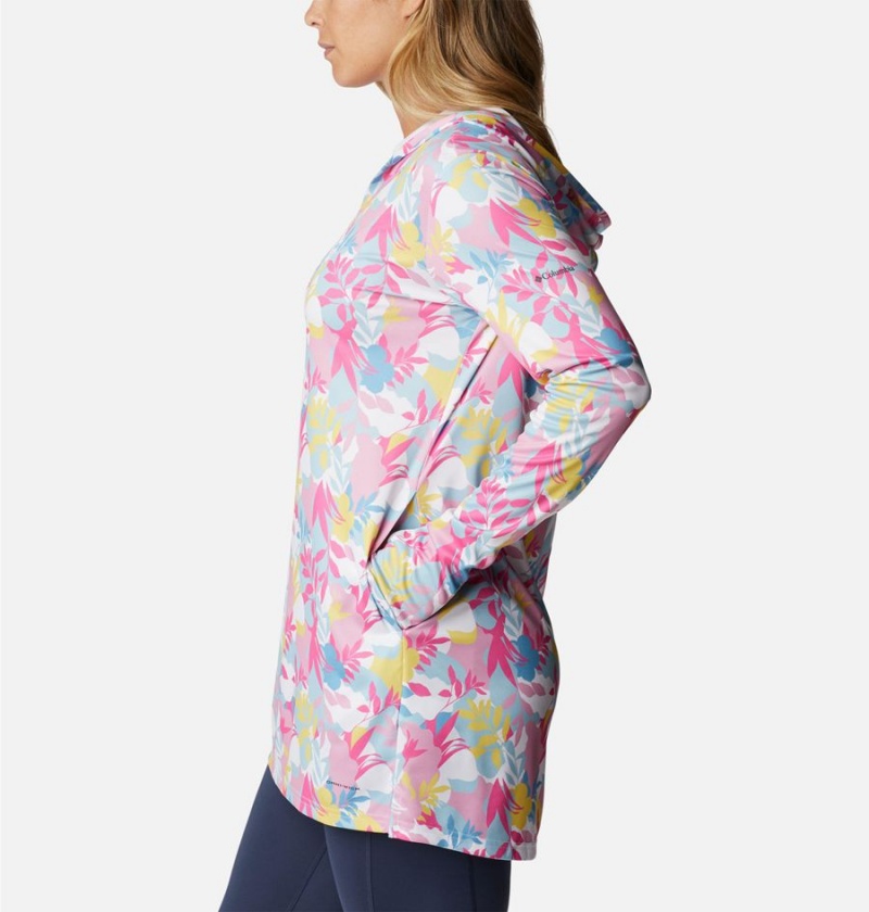 Pink Columbia Summerdry Coverup Printed Tunic Women's Hoodie | 20647VTDK