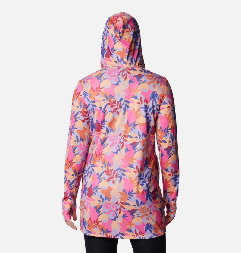 Pink Columbia Summerdry Coverup Printed Tunic Women's Hoodie | 67521HBXW