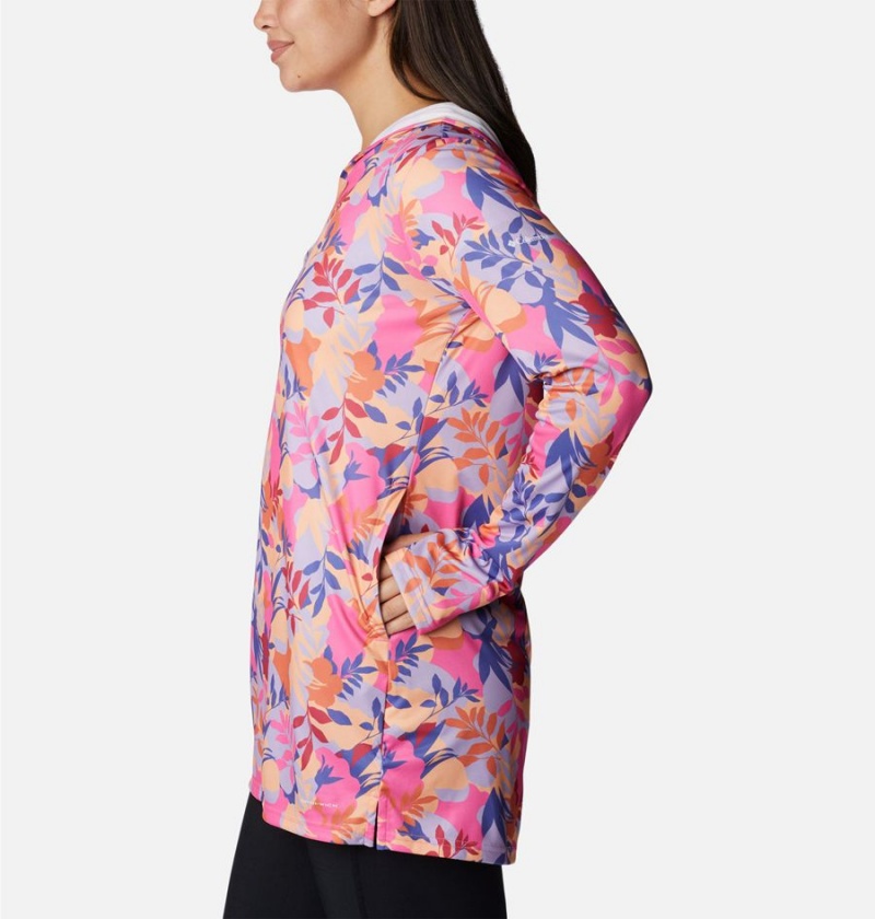 Pink Columbia Summerdry Coverup Printed Tunic Women's Hoodie | 67521HBXW