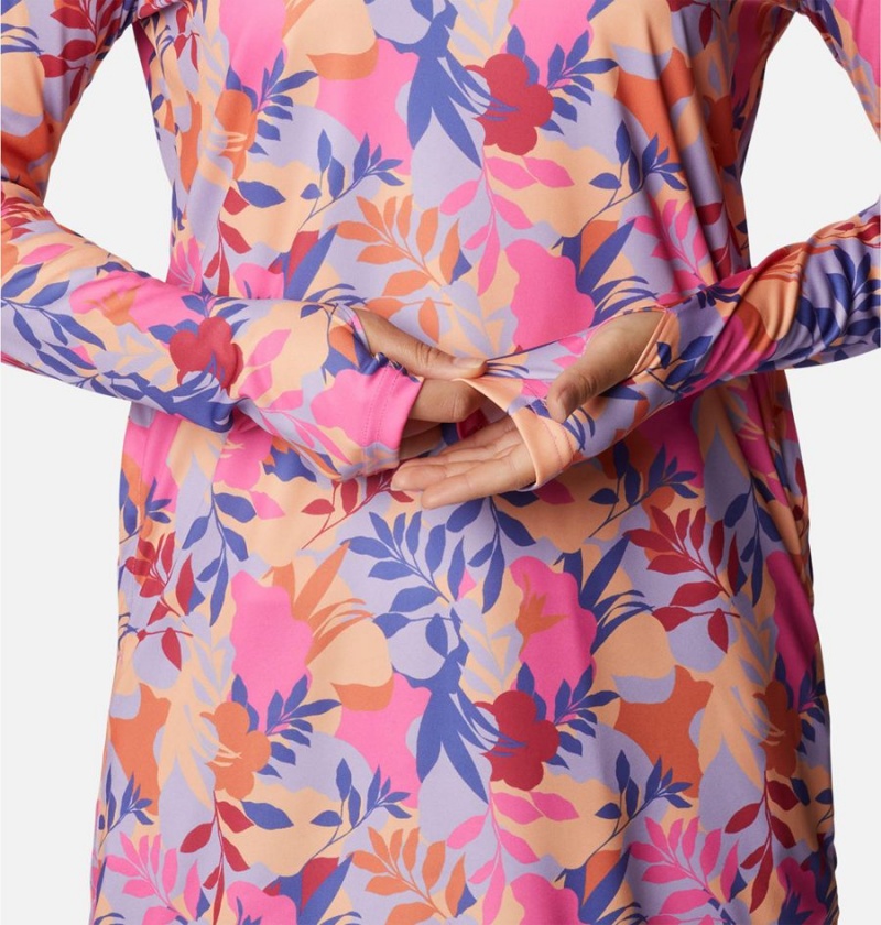 Pink Columbia Summerdry Coverup Printed Tunic Women's Hoodie | 67521HBXW