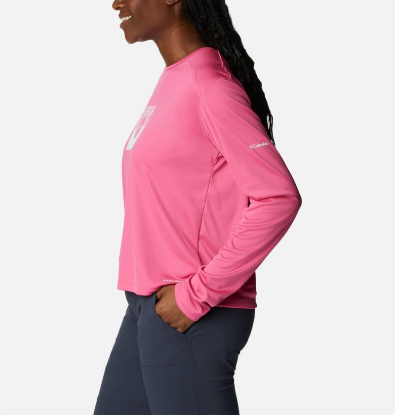 Pink Columbia Summerdry Graphic Long Sleeve Women's T-Shirt | 46328BJUH