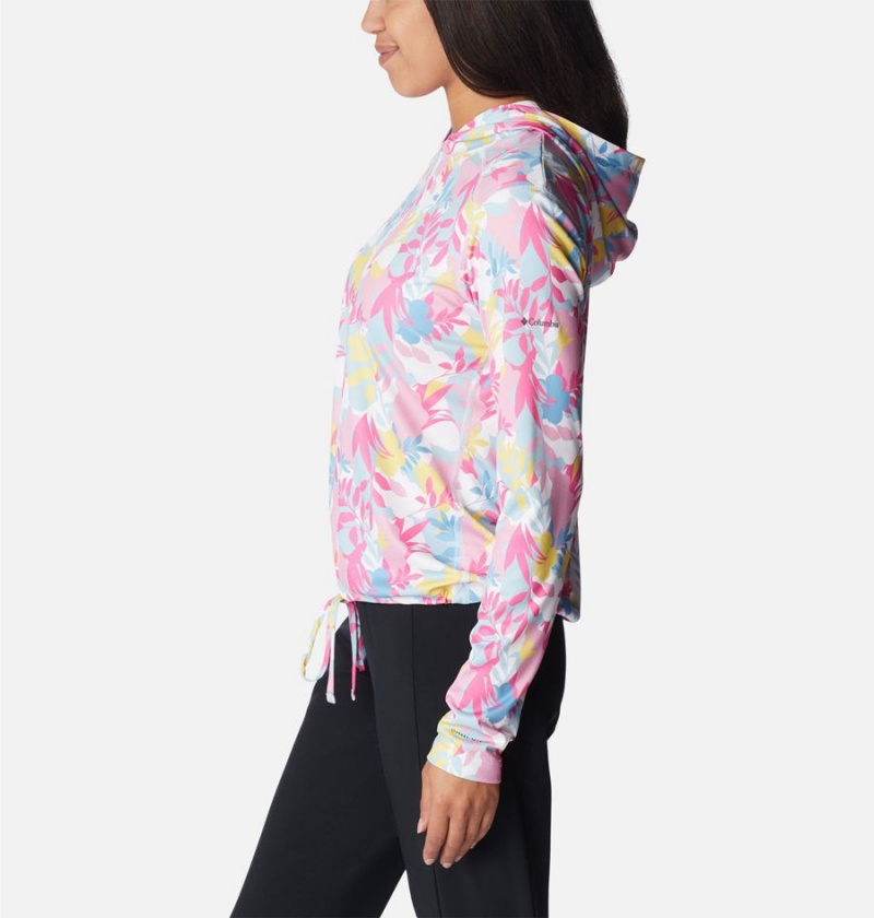 Pink Columbia Summerdry Long Sleeve Printed Women's Hoodie | 72360FKGD