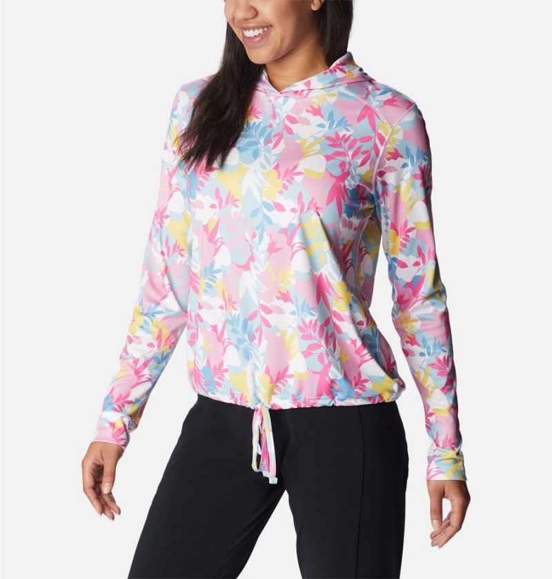 Pink Columbia Summerdry Long Sleeve Printed Women's Hoodie | 72360FKGD