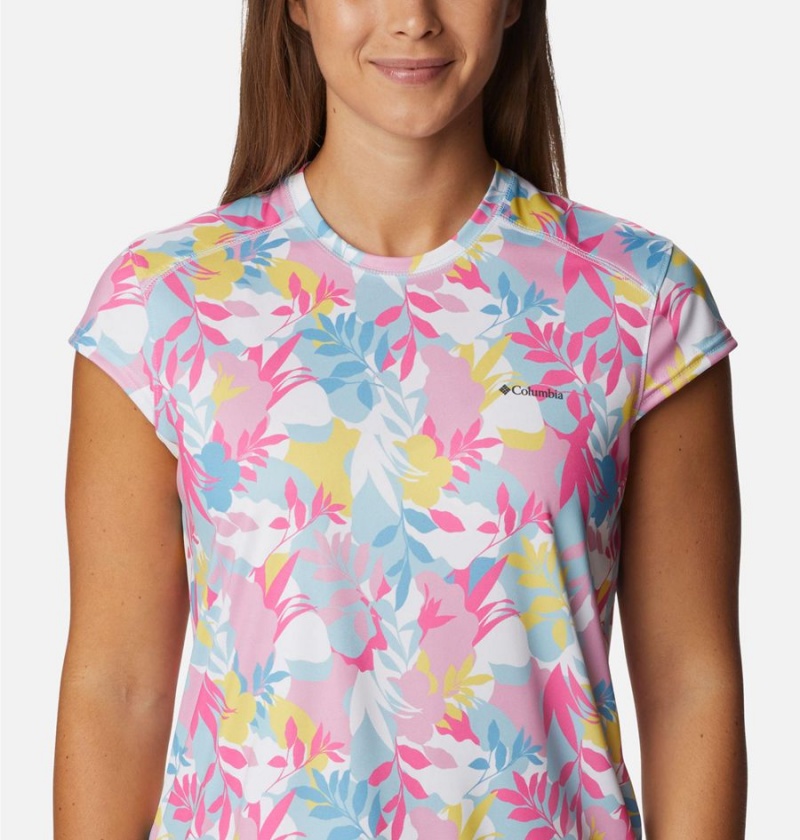 Pink Columbia Summerdry Printed Women's T-Shirt | 96340CHVQ