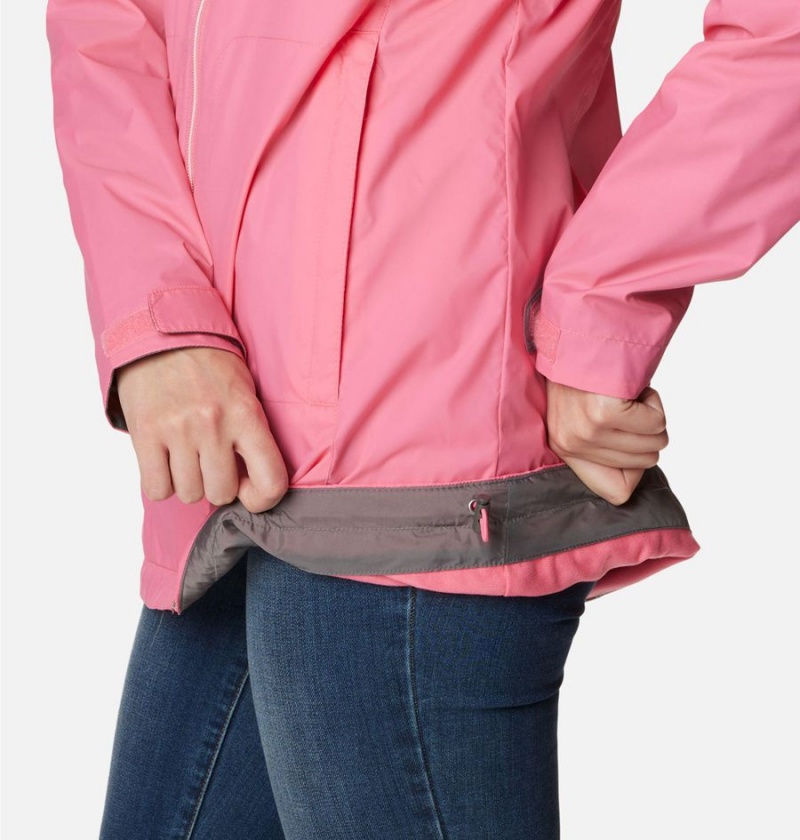 Pink Columbia Switchback Lined Long Women's Rain Jacket | 89704RBQZ