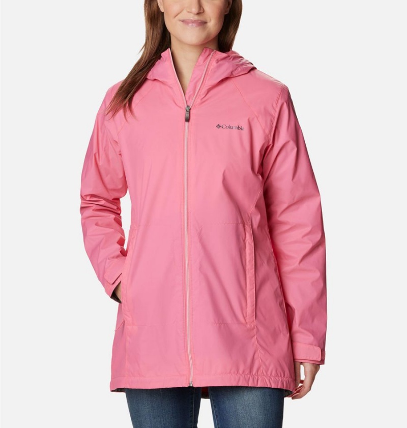 Pink Columbia Switchback Lined Long Women\'s Rain Jacket | 89704RBQZ