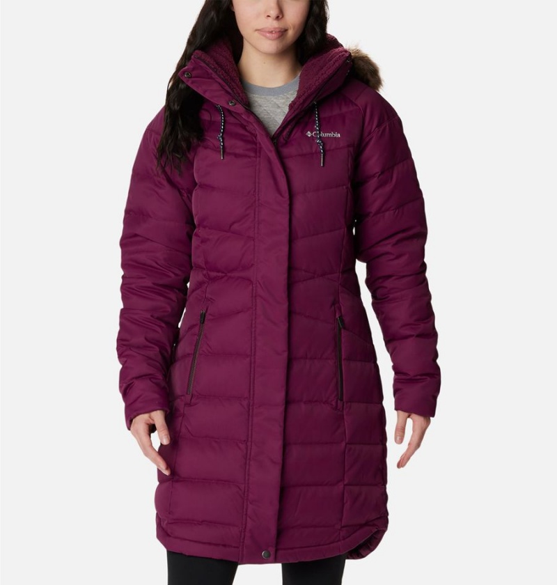 Purple Columbia Belle Isle Mid Women\'s Puffer Jacket | 67853LONY