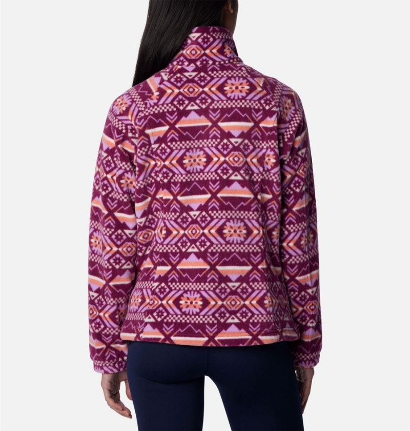 Purple Columbia Benton Springs Printed Full Zip Women's Fleece Jacket | 06175XCOI