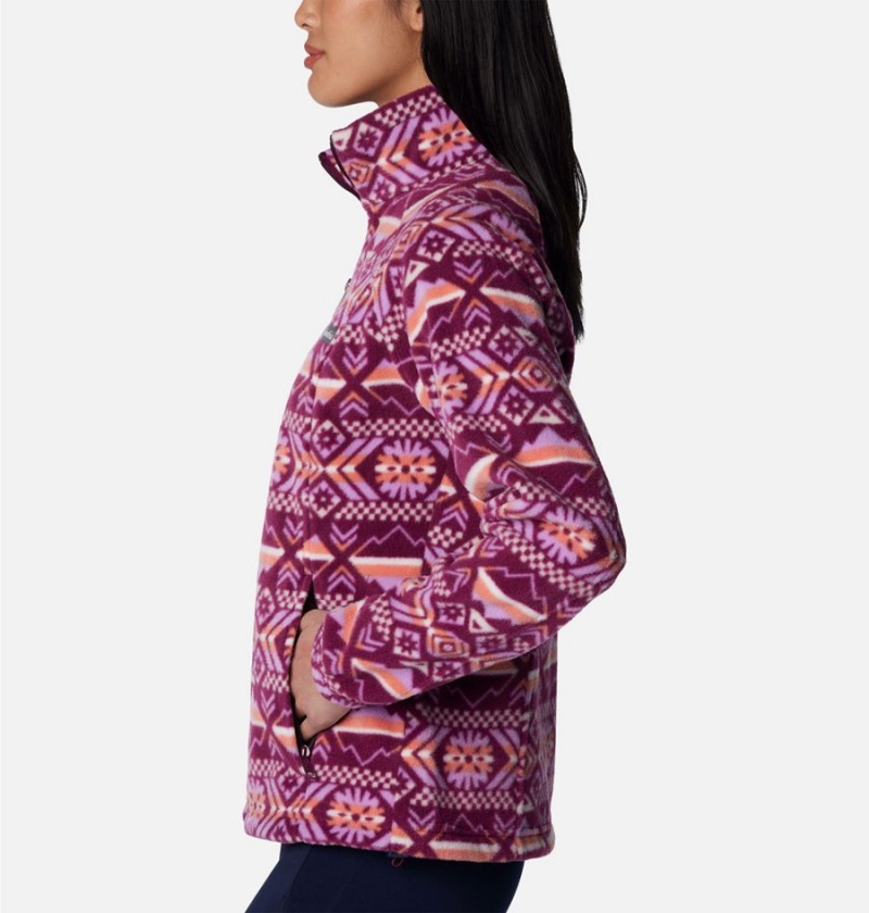 Purple Columbia Benton Springs Printed Full Zip Women's Fleece Jacket | 06175XCOI