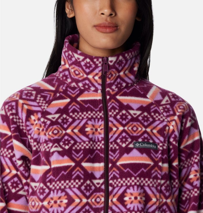 Purple Columbia Benton Springs Printed Full Zip Women's Fleece Jacket | 06175XCOI