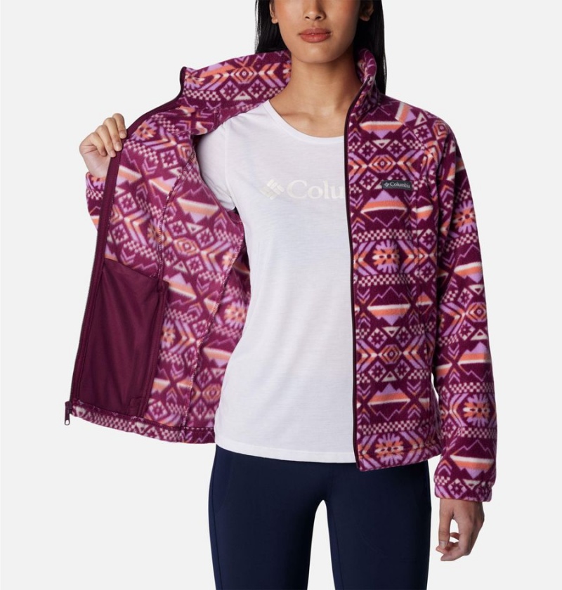 Purple Columbia Benton Springs Printed Full Zip Women's Fleece Jacket | 06175XCOI