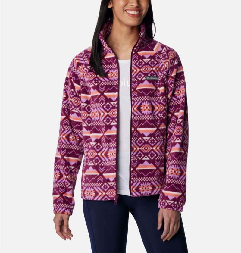 Purple Columbia Benton Springs Printed Full Zip Women's Fleece Jacket | 06175XCOI