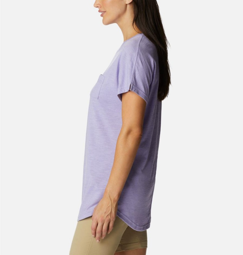 Purple Columbia Cades Cape Women's T-Shirt | 31569IWJY