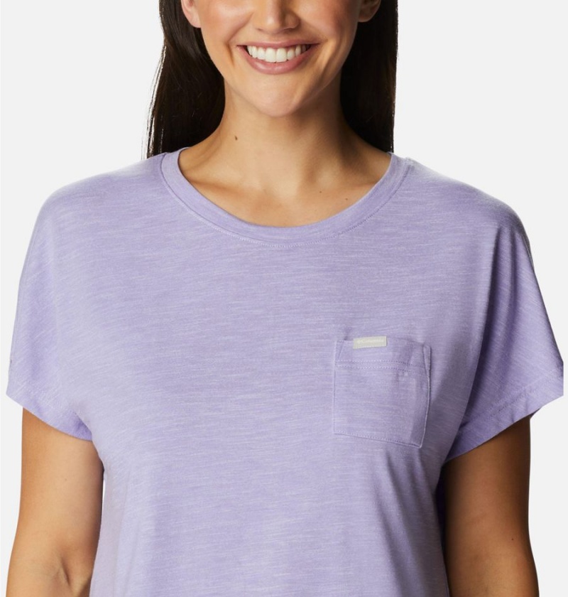 Purple Columbia Cades Cape Women's T-Shirt | 31569IWJY