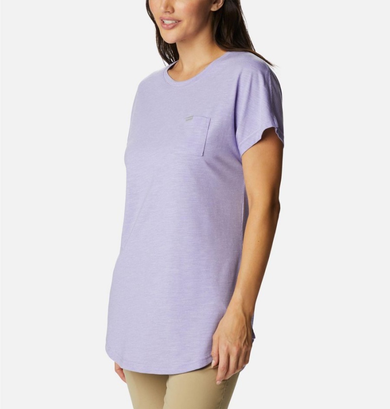 Purple Columbia Cades Cape Women's T-Shirt | 31569IWJY