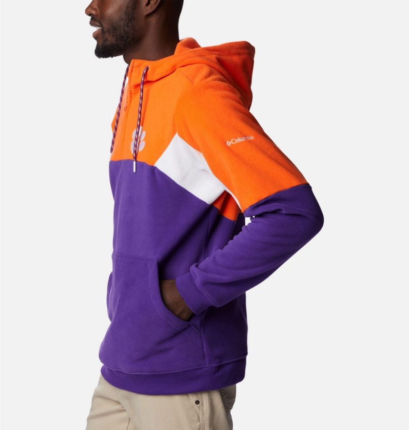 Purple Columbia Collegiate Lodge Fleece - Clemson Men's Hoodie | 97435IWNU