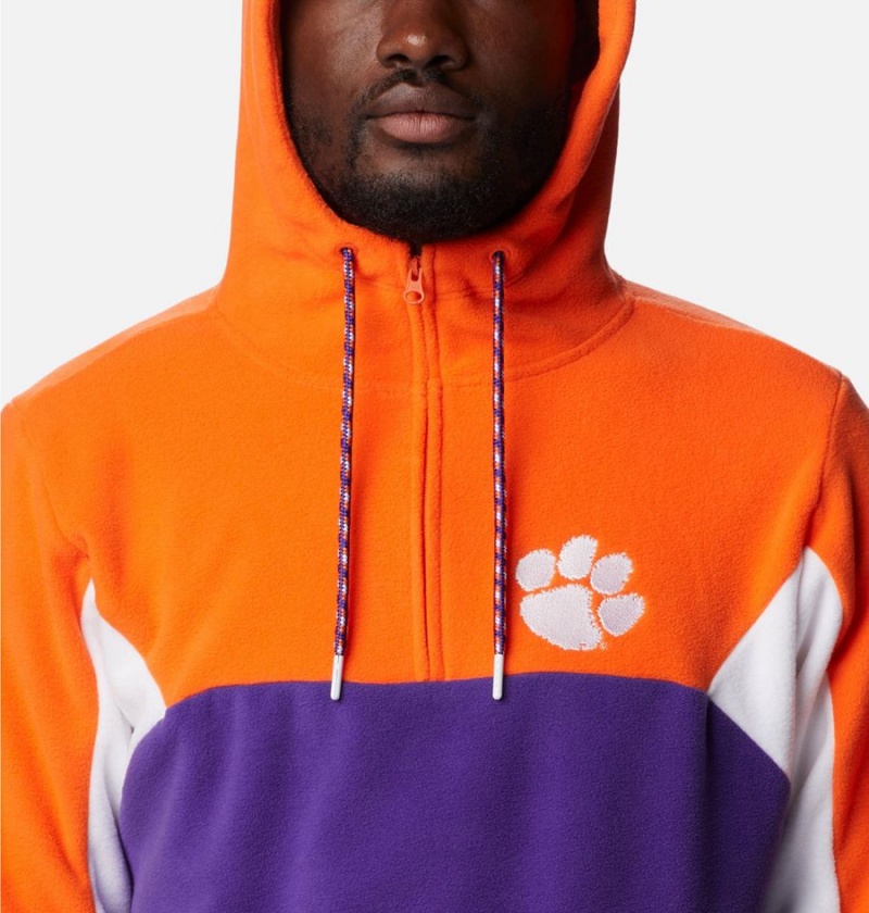 Purple Columbia Collegiate Lodge Fleece - Clemson Men's Hoodie | 97435IWNU