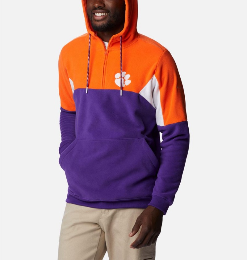 Purple Columbia Collegiate Lodge Fleece - Clemson Men's Hoodie | 97435IWNU