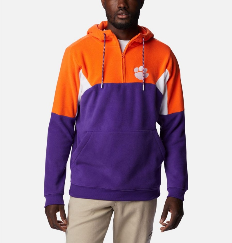 Purple Columbia Collegiate Lodge Fleece - Clemson Men\'s Hoodie | 97435IWNU