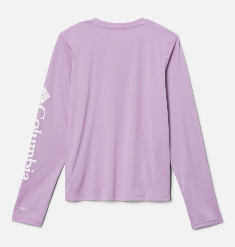 Purple Columbia Fork Stream Long Sleeve Kids' T-Shirt | 67538ZVIO