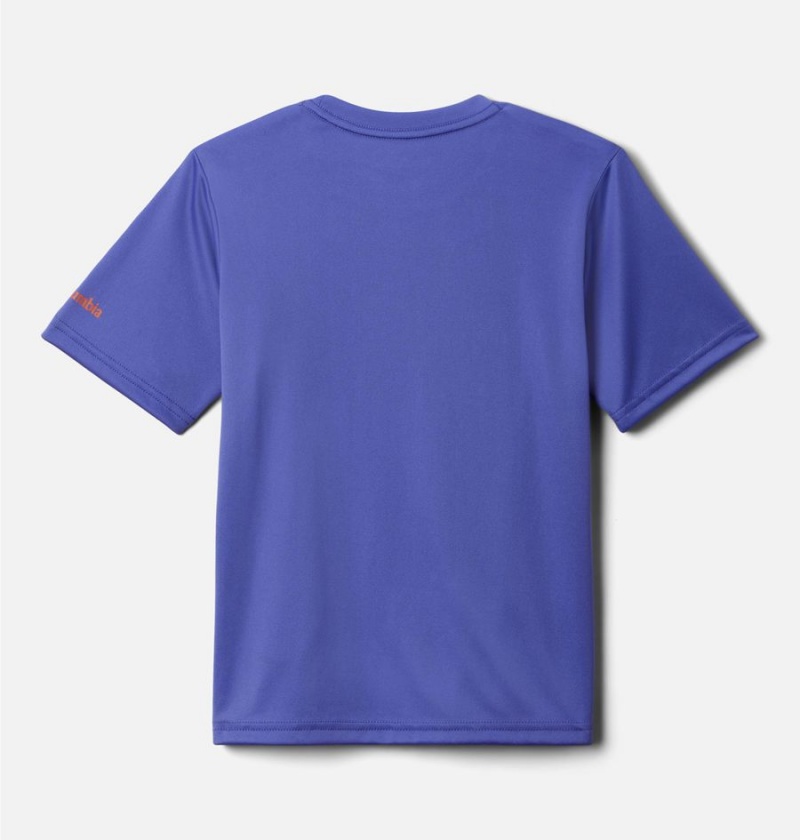 Purple Columbia Grizzly Ridge Short Sleeve Graphic Kids' T-Shirt | 80314ANMO