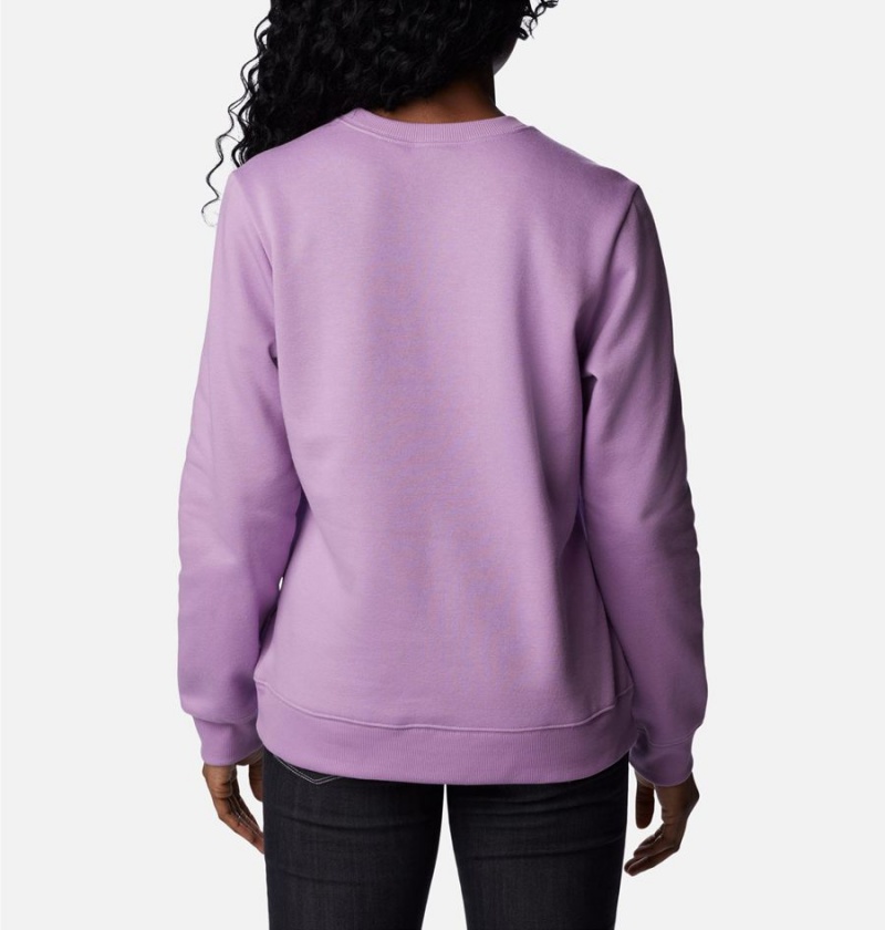 Purple Columbia Hart Mountain II Graphic Crew Women's Pullover | 50376ZJLG