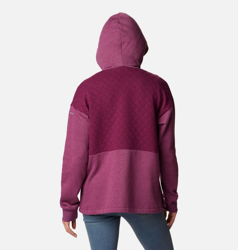 Purple Columbia Hart Mountain Quilted Hooded Full Zip Women's Fleece Jacket | 37401EUSO