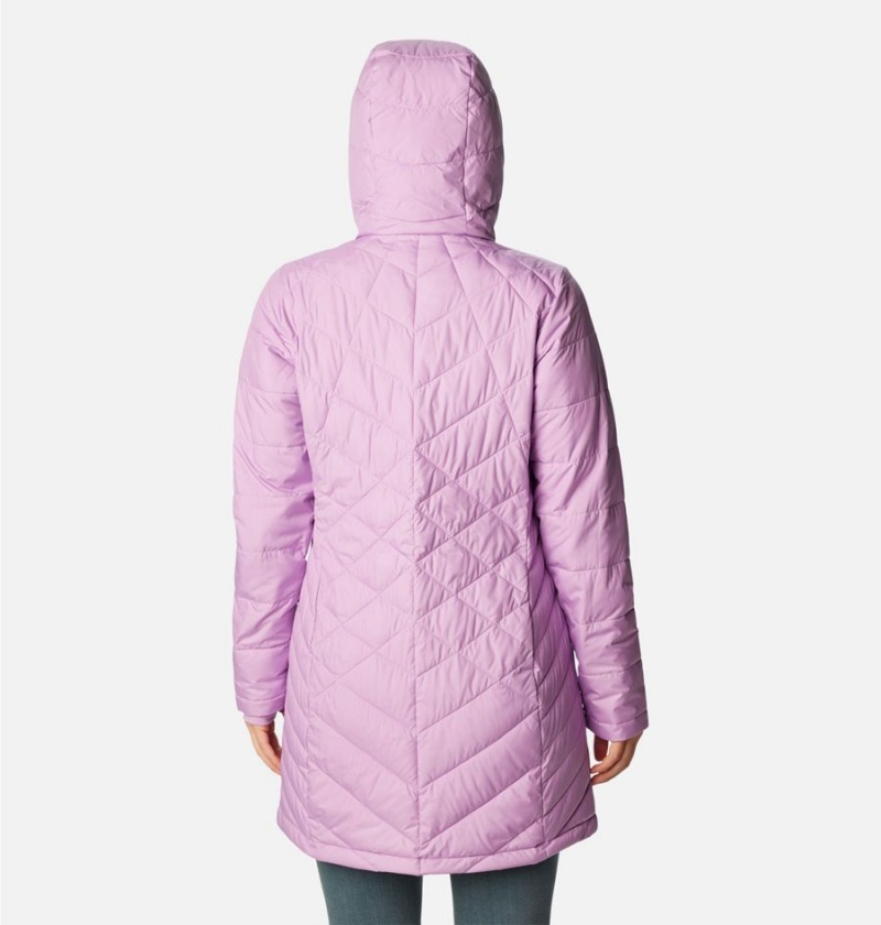 Purple Columbia Heavenly Long Hooded Women's Puffer Jacket | 38219IBUS