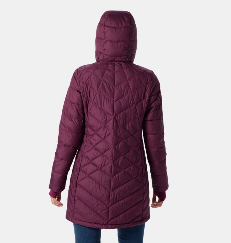 Purple Columbia Heavenly Long Hooded Women's Puffer Jacket | 07982NUOH