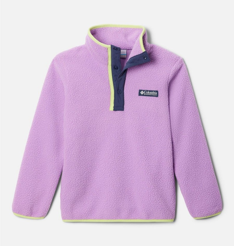 Purple Columbia Helvetia Half Snap Pullover Kids\' Fleece | 13627HRAS