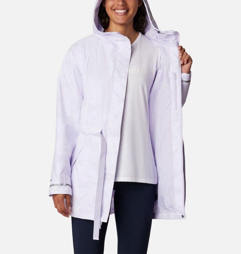 Purple Columbia Here and There II Trench Women's Rain Jacket | 73925YBGW