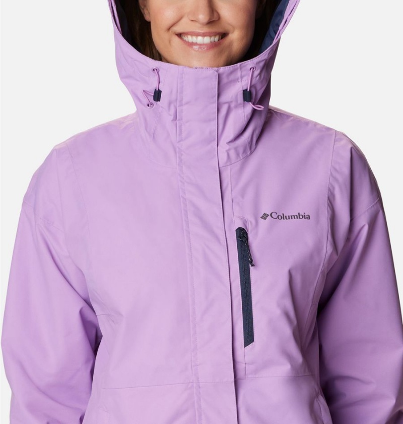 Purple Columbia Hikebound Women's Rain Jacket | 61490YUKI