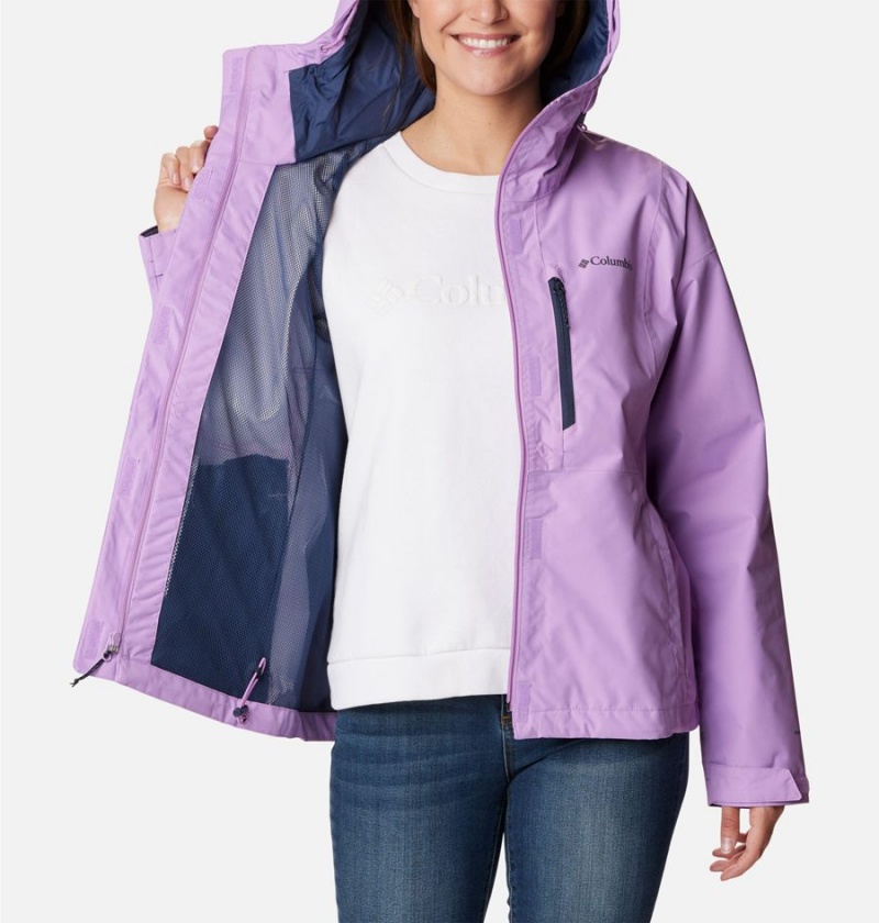 Purple Columbia Hikebound Women's Rain Jacket | 61490YUKI